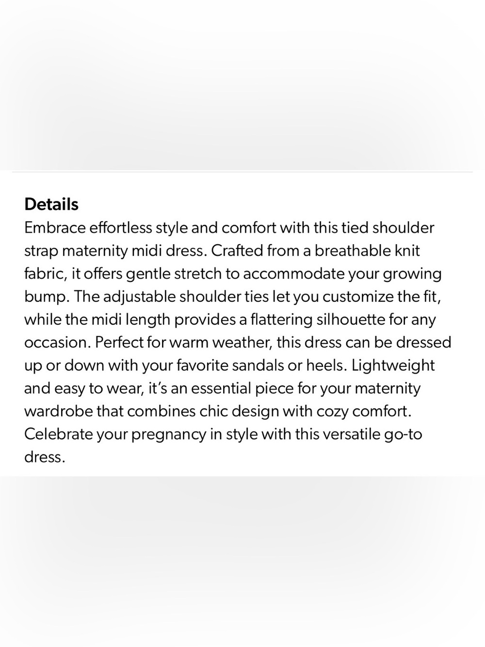 PinkBlush | Red Orange Tied Shoulder Strap Maternity Midi Dress - Picture 2 of 2